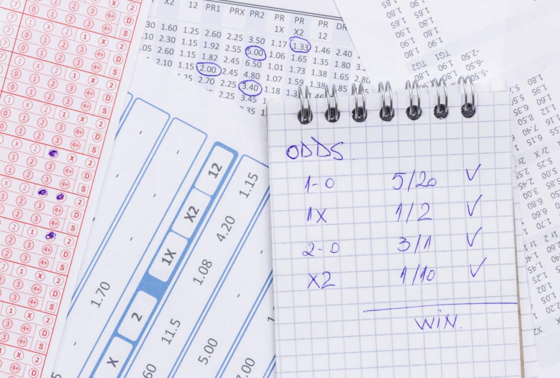 koeficijenti kladionica zapisani na papir