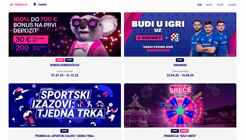 Bonusi i promocije u Favbet kladionici
