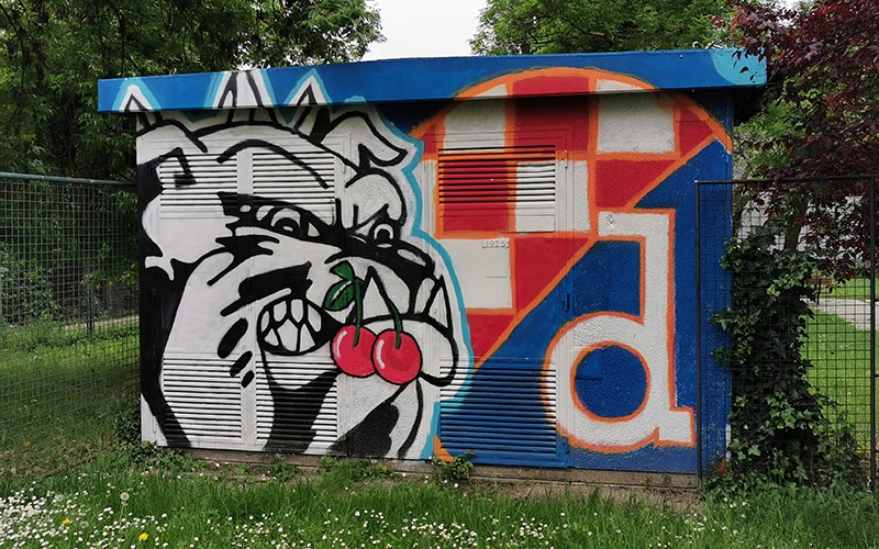 Grafit s grbom Dinama u Zagrebu