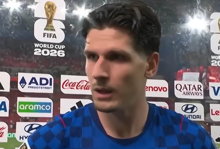 Igor Matanović daje izjavu u dresu Hrvatske