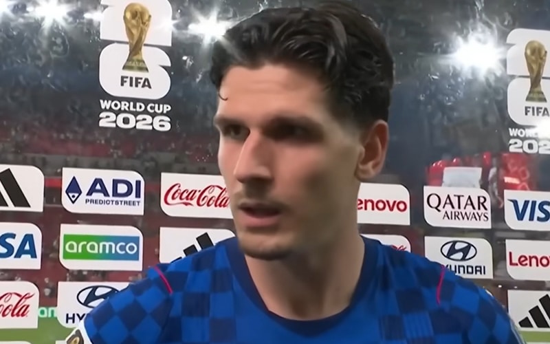 Igor Matanović daje izjavu u dresu Hrvatske